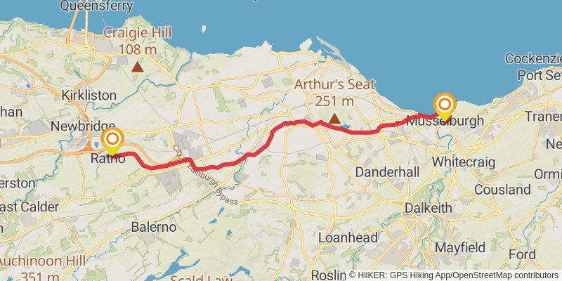 Central Scottish Way stage 5 Map