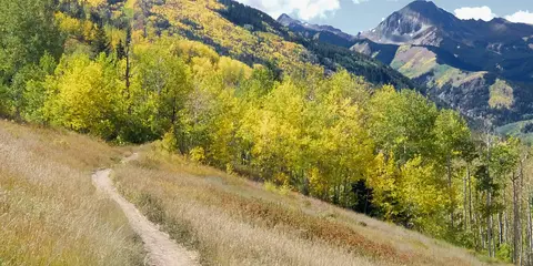 An image depicting the trail Snowmass to East Snowmass Creek Loop and its surrounding area.