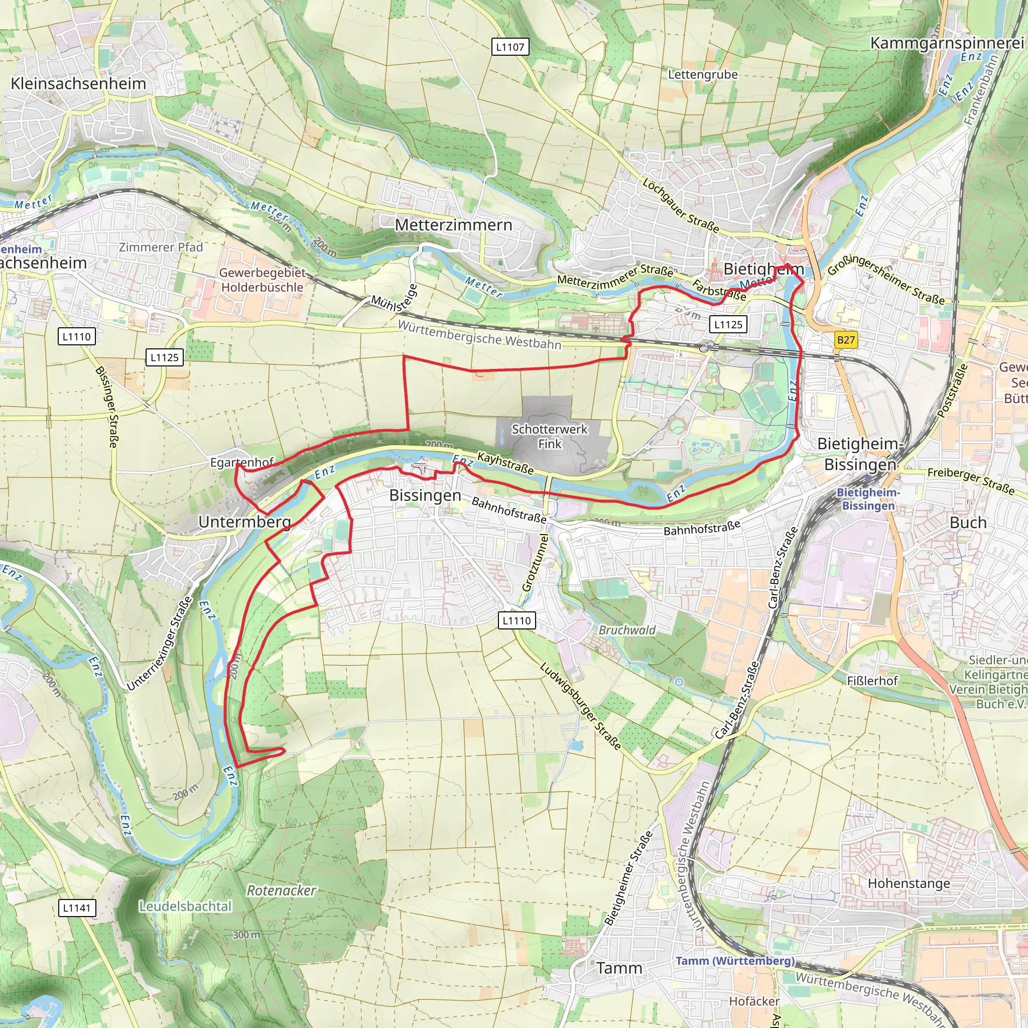 Enz via Enztal mobile static map