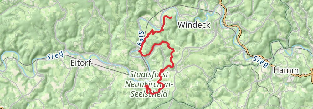 Natursteig Sieg stage 5 Map