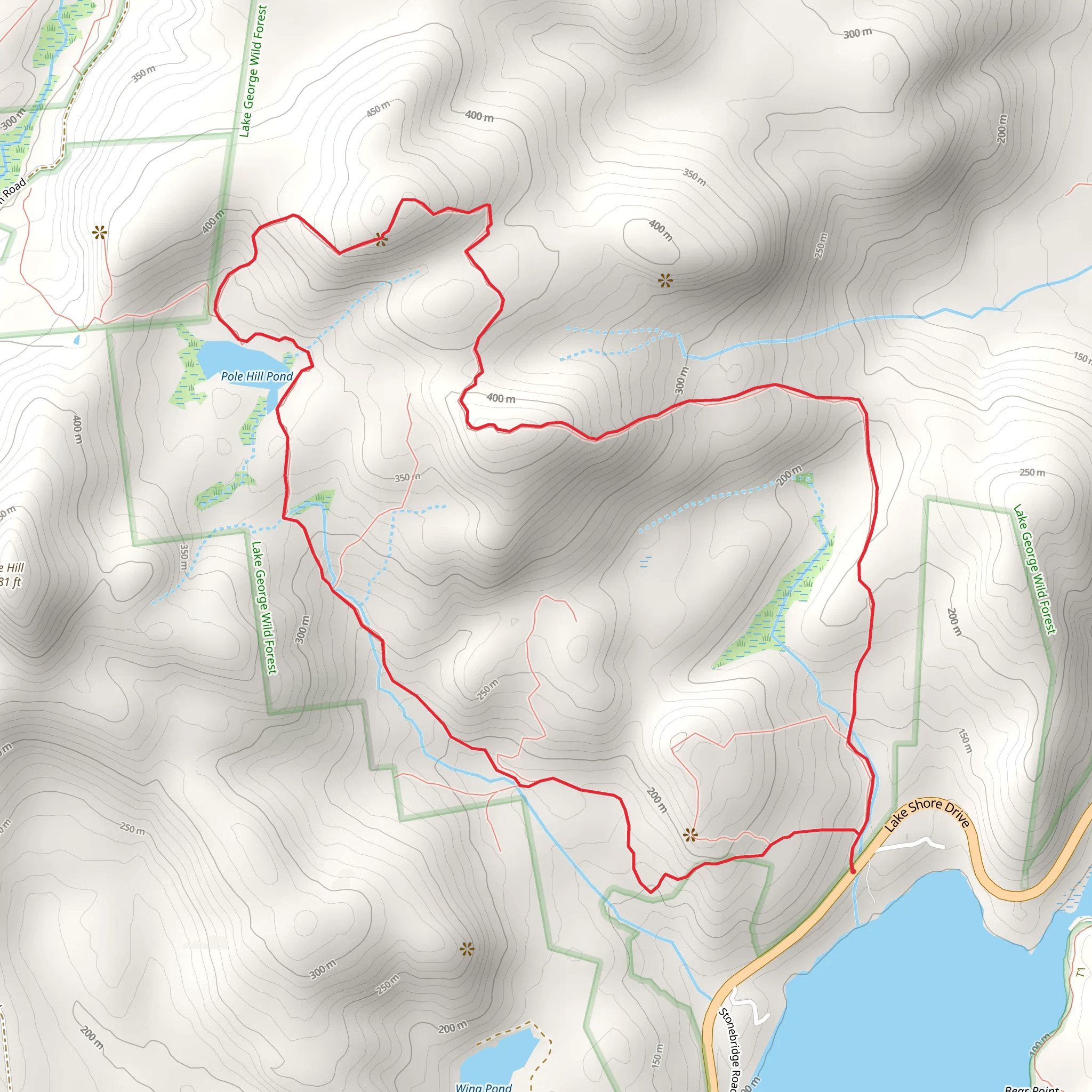Pole Hill Pond Loop Trail mobile static map