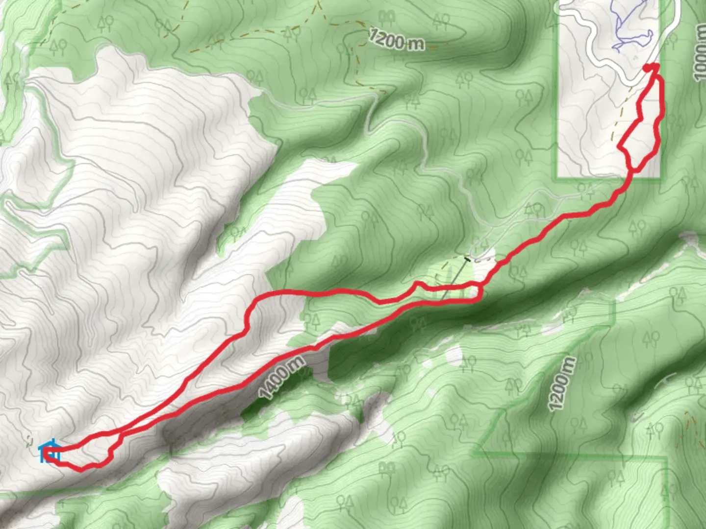 An image depicting the trail Polallie Ridge Loop Trail from Cooper Spur Road and its surrounding area.