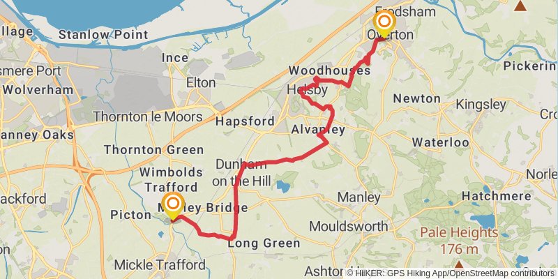North Cheshire Way stage 2 Map