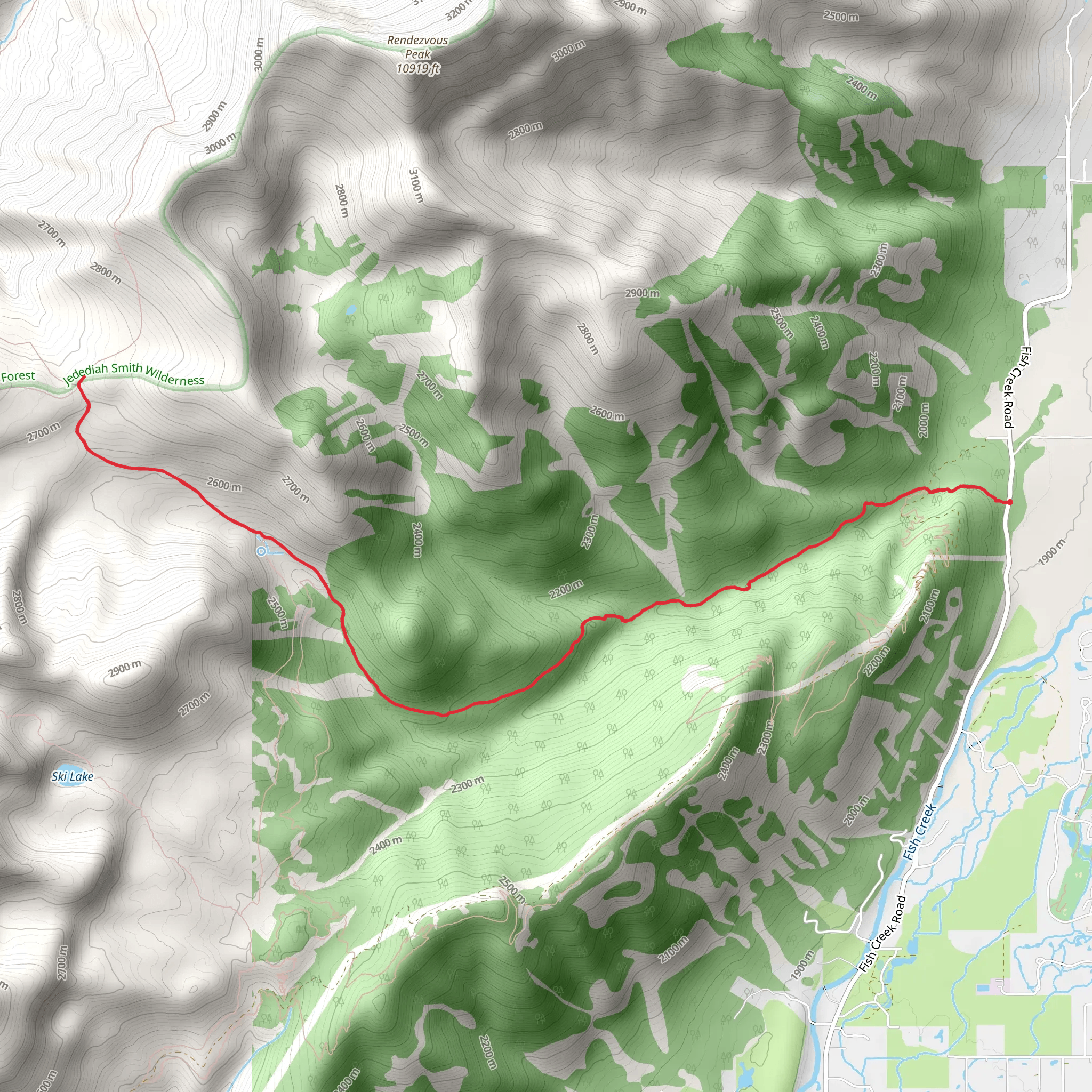 Phillips Pass and Phillip's Canyon Access Trail mobile static map