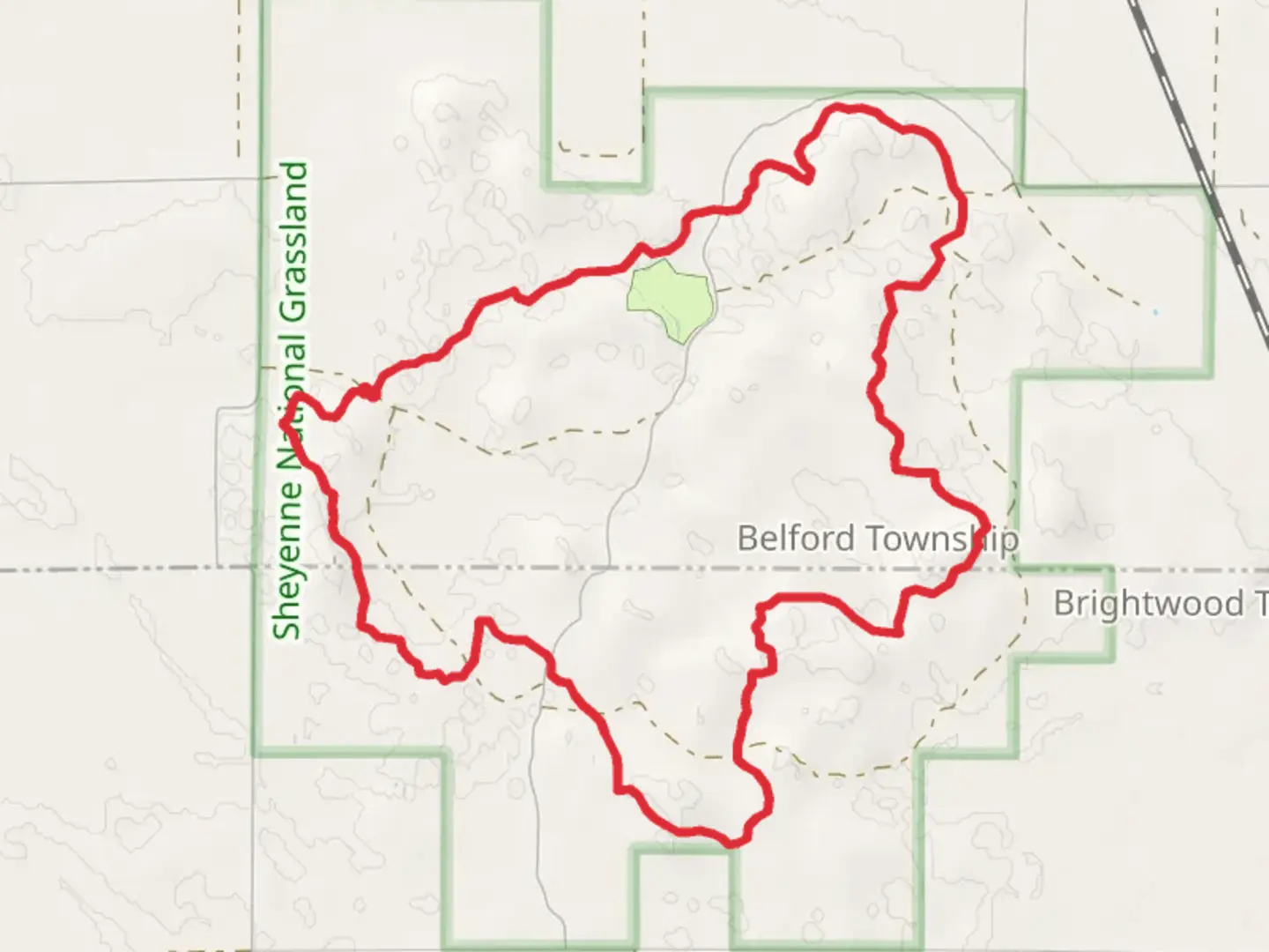 An image depicting the trail Hankinson Hills Loop Trail and its surrounding area.