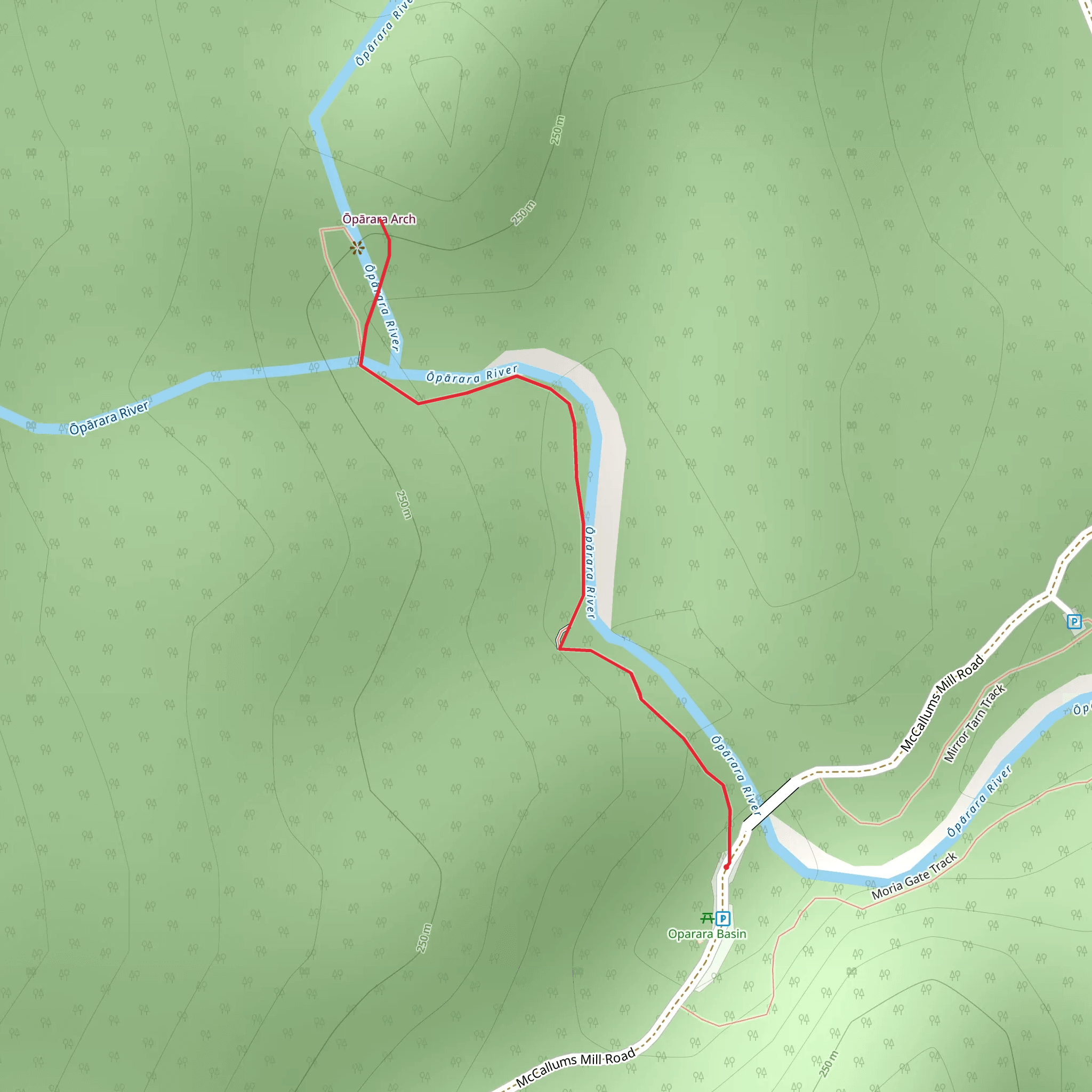 Ōpārara Arch mobile static map