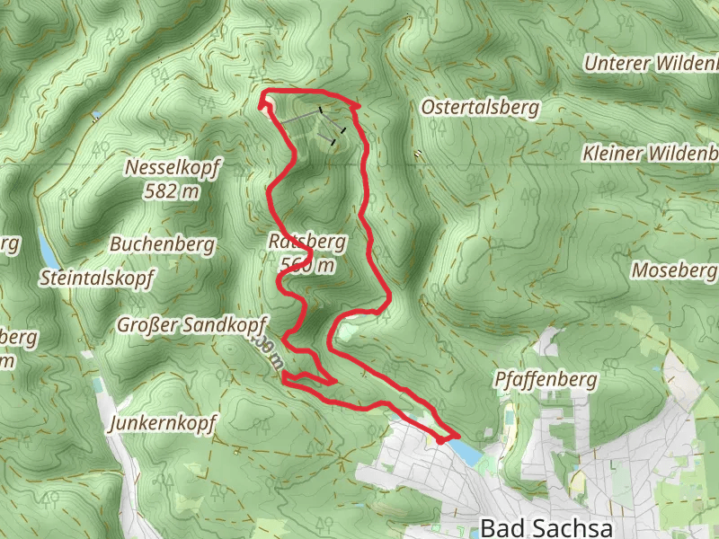 Katzenstein, Marchengrund, Ravensberg and Ratsberg Loop via Karlsfelsen