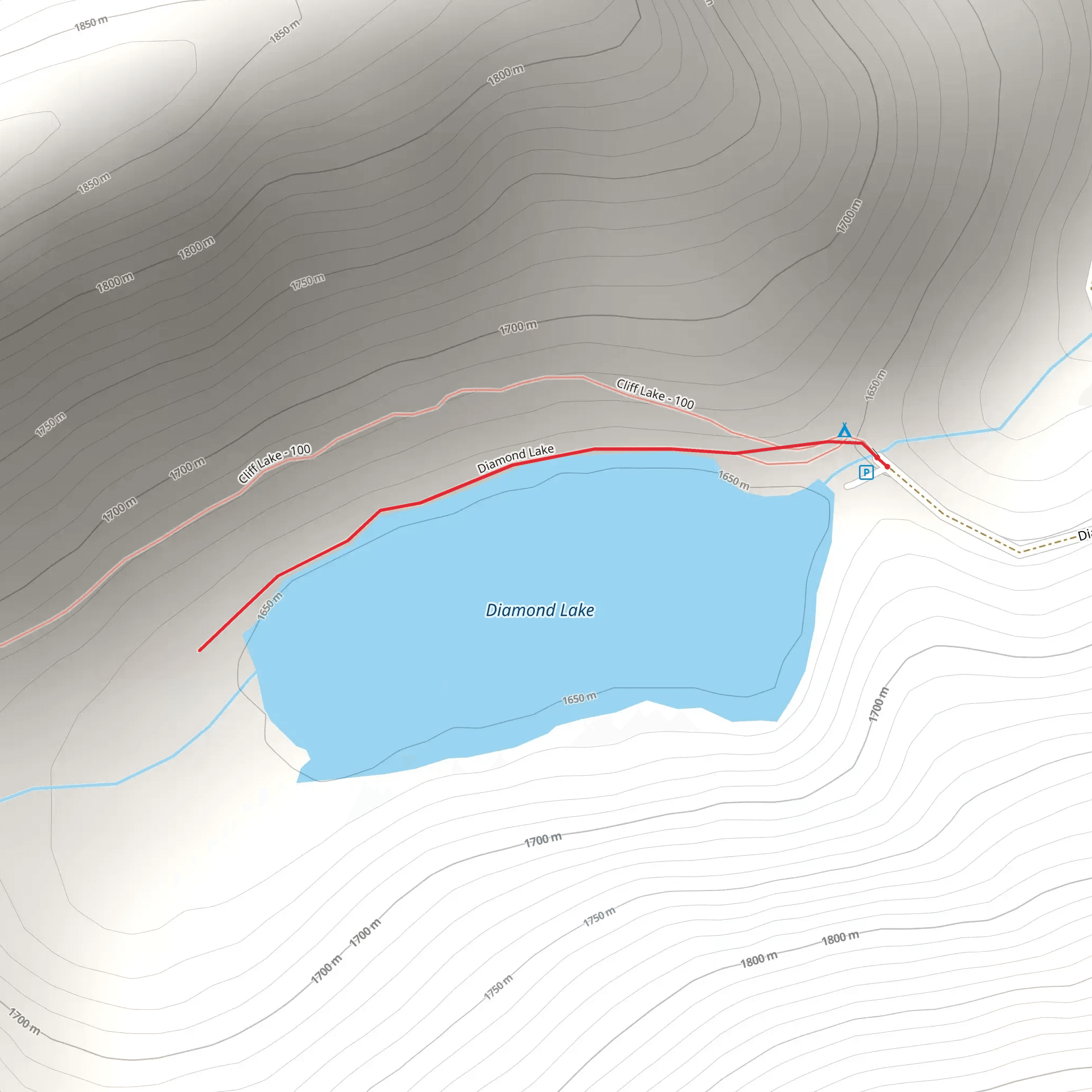 Diamond Lake Trail mobile static map