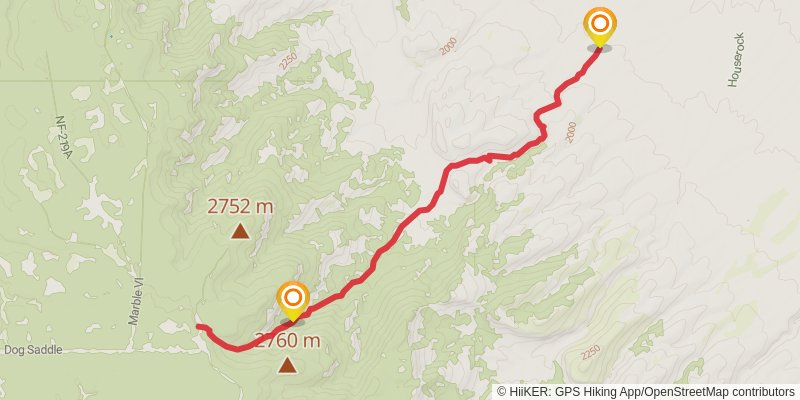 South Canyon Trail stage 2 Map