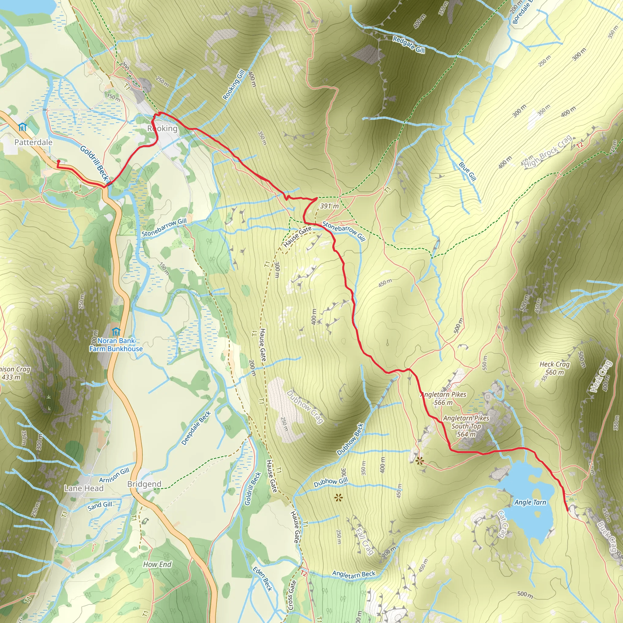Angle Tarn Walk mobile static map