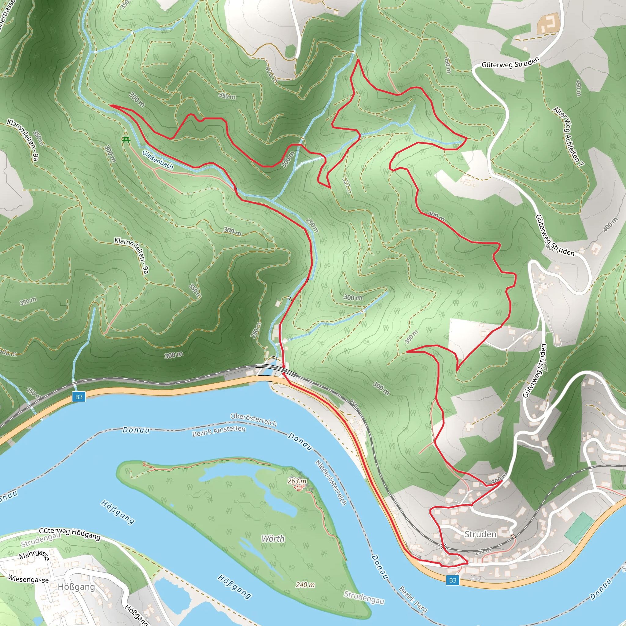 St Nikola Burg Werfenstein Trail mobile static map