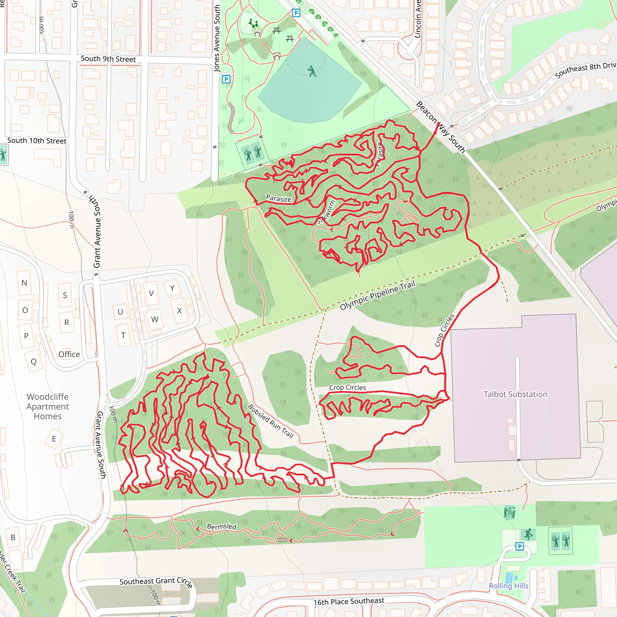 Parasite, Silkworm, Crop Circles and The Tapeworm Loop mobile static map