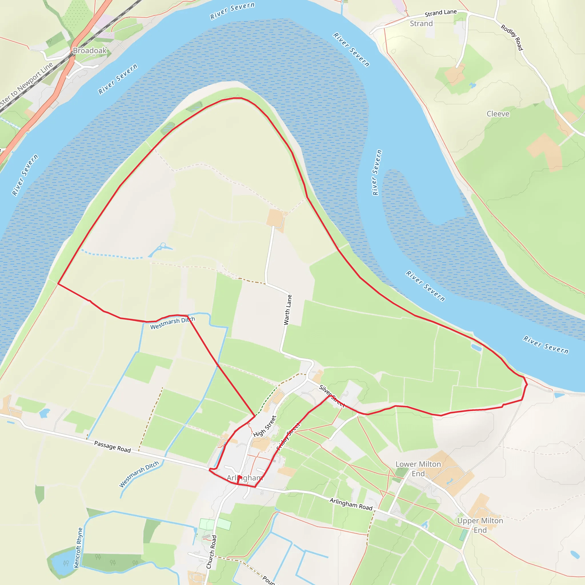 Arlingham and River Severn Loop mobile static map