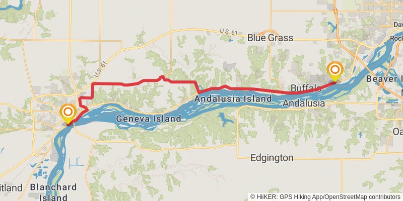 American Discovery Trail - North stage 22 Map