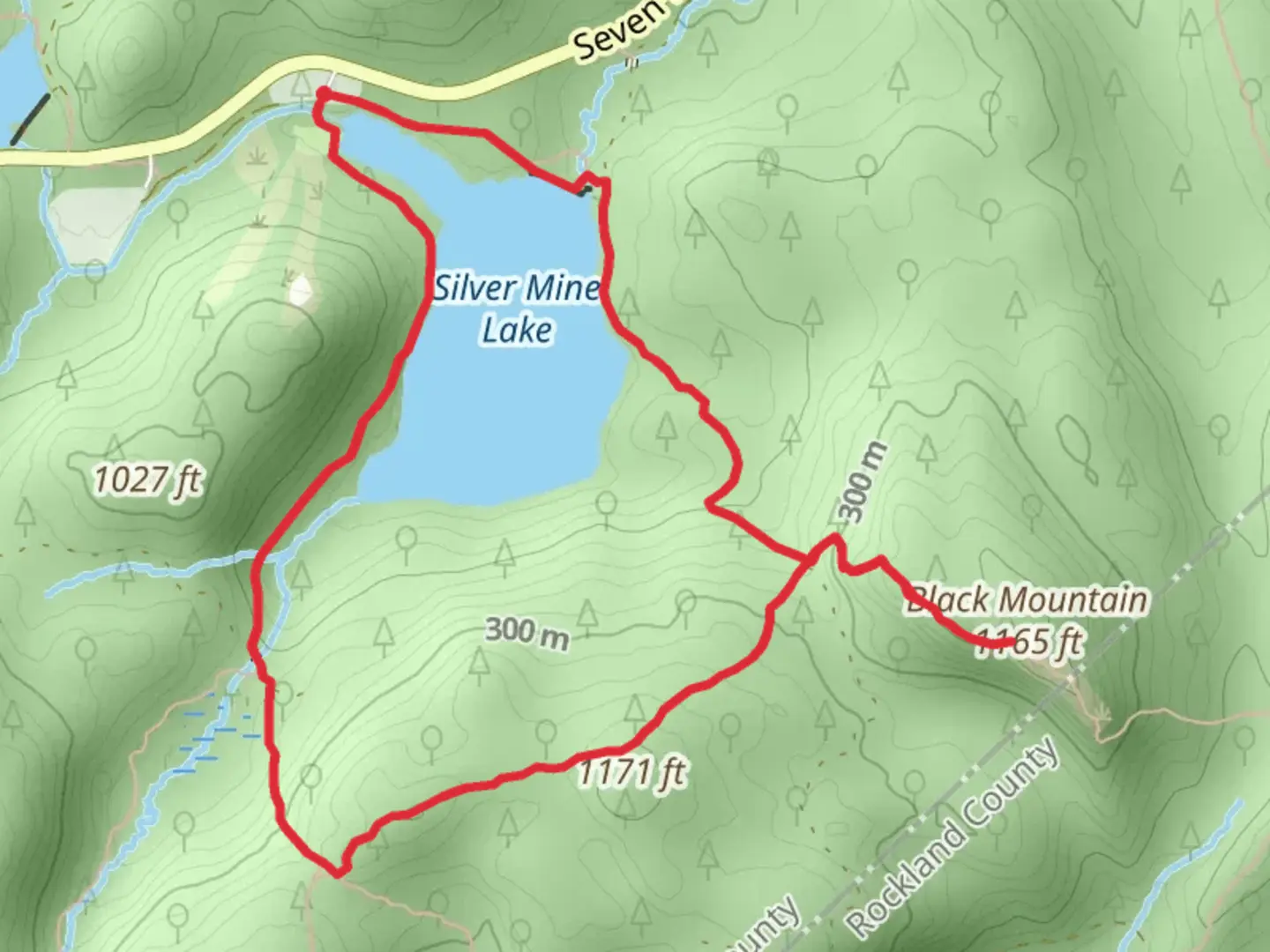 An image depicting the trail Silver Mine Lake and Black Mountain Loop and its surrounding area.