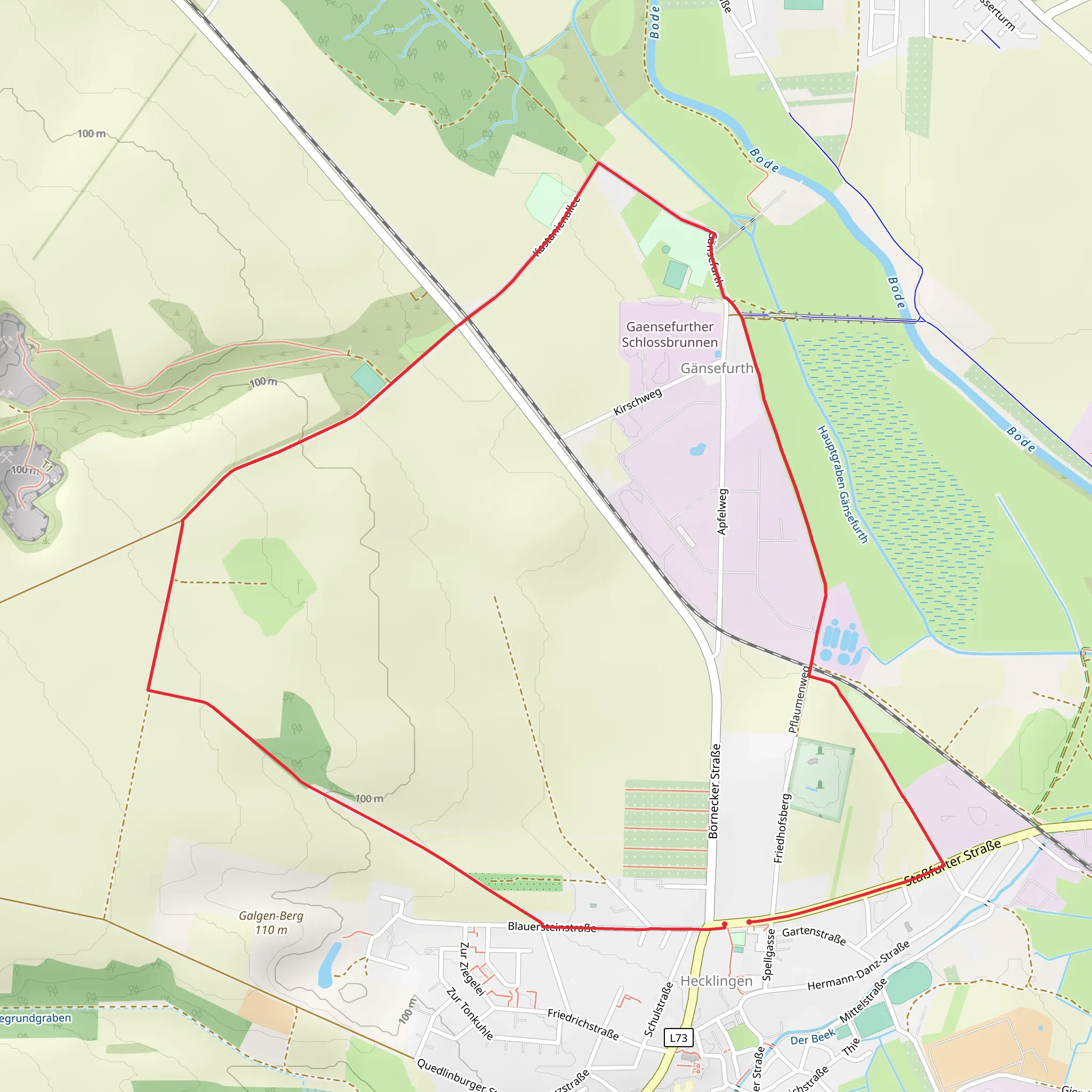 Hecklingen Loop mobile static map