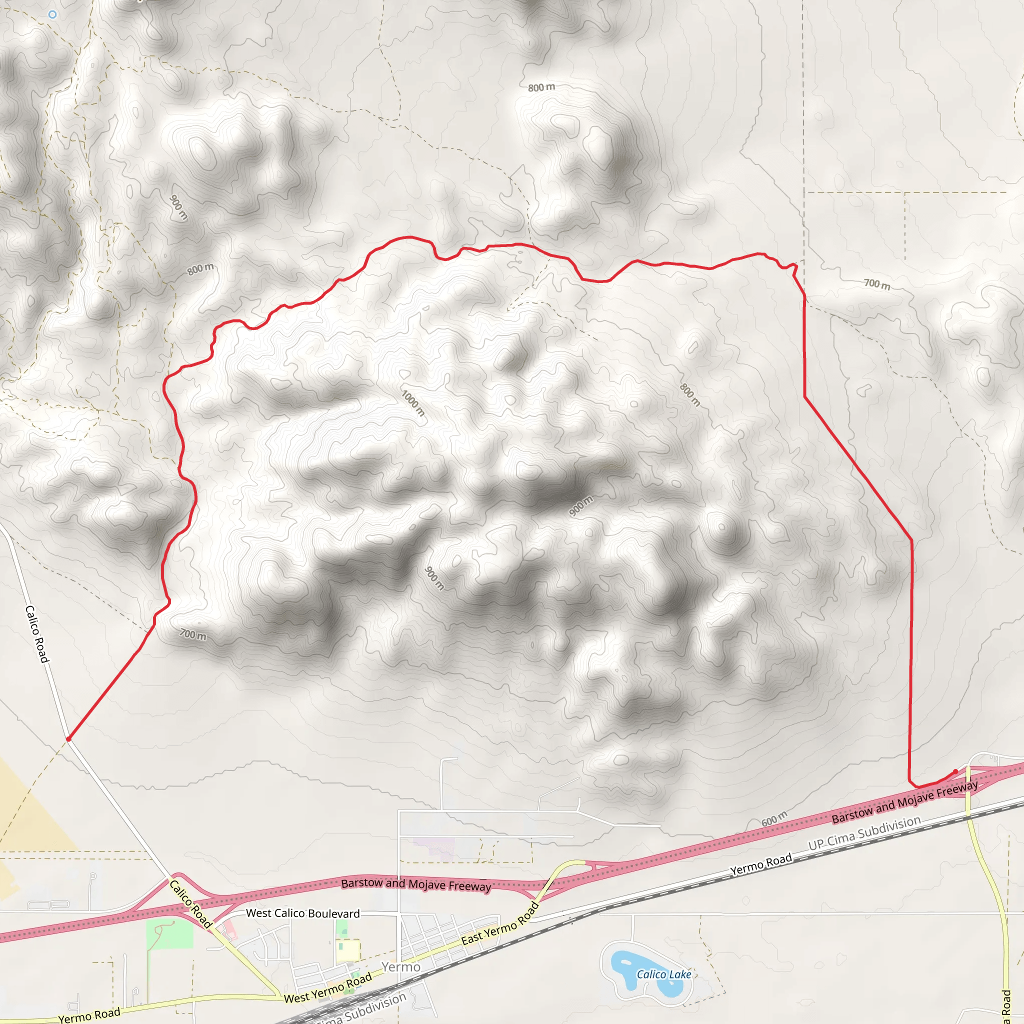 Mule Canyon Road - Horseshoe mobile static map
