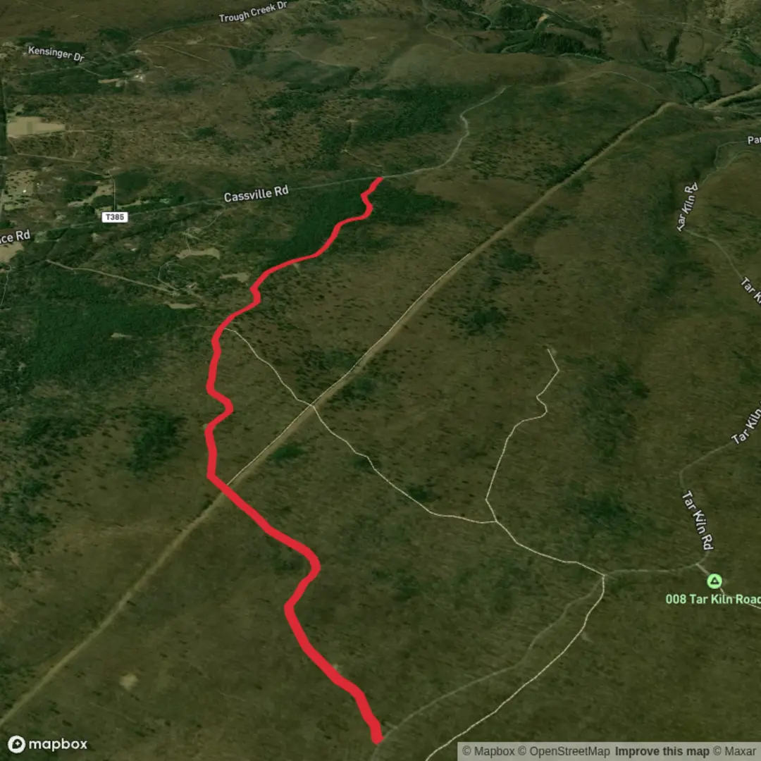 An image depicting the trail Down Under Trail and its surrounding area.