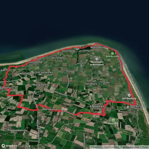 Westkapelsche Kreek via Nederlands Kustpad deel and Klooster Weg