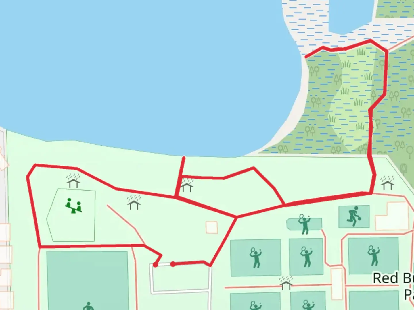 An image depicting the trail Red Bug Lake Overlook Loop and its surrounding area.