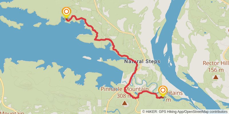 Ouachita National Recreation Trail stage 20 Map