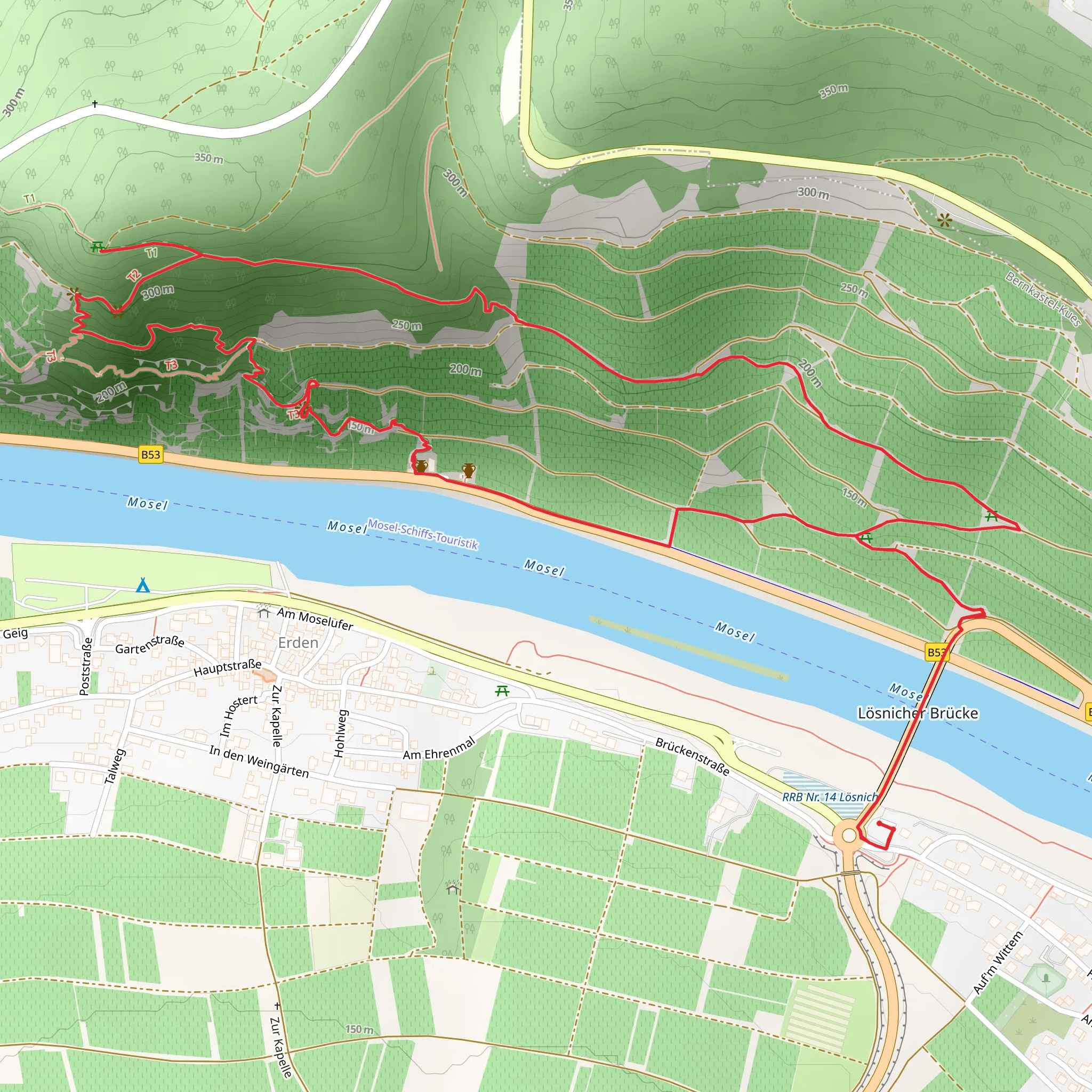 Kletterweg Erdener Treppchen Loop mobile static map