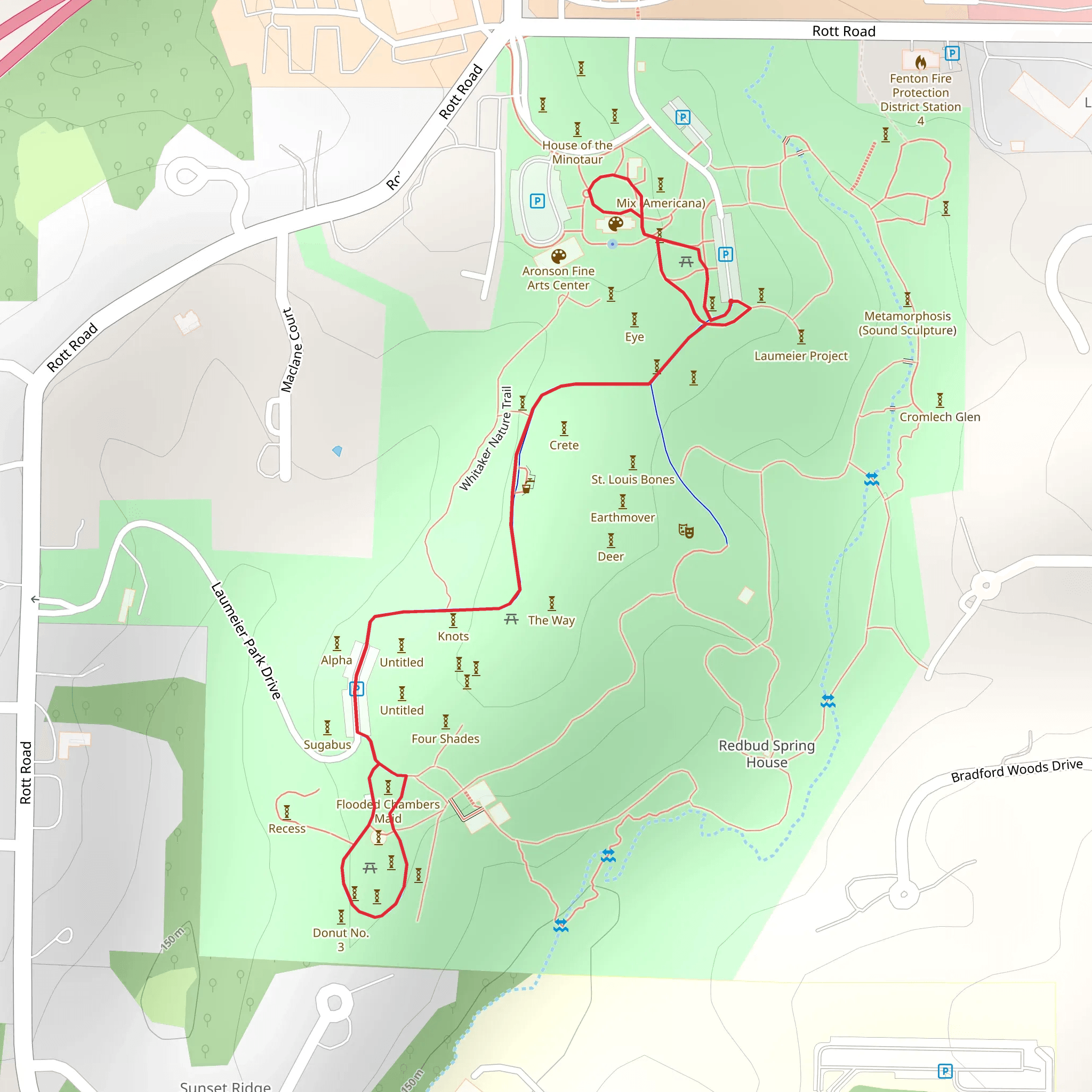 Laumeier Park Road Loop mobile static map