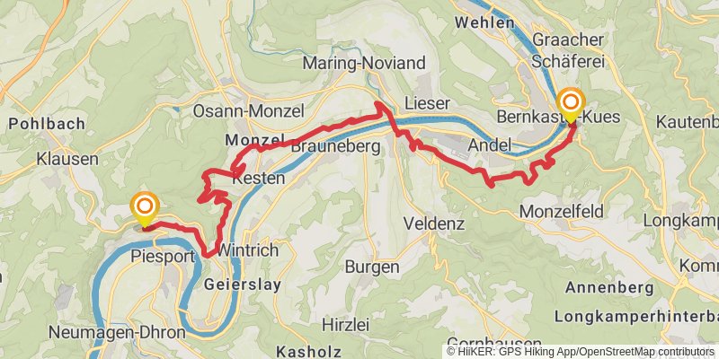 Moselsteig stage 9 Map