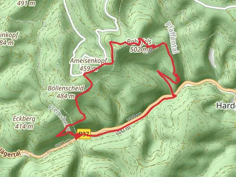 Rahnfels Loop via Pfälzerwald Weißes Dreieck and Pfälzerwald Weißer Punkt