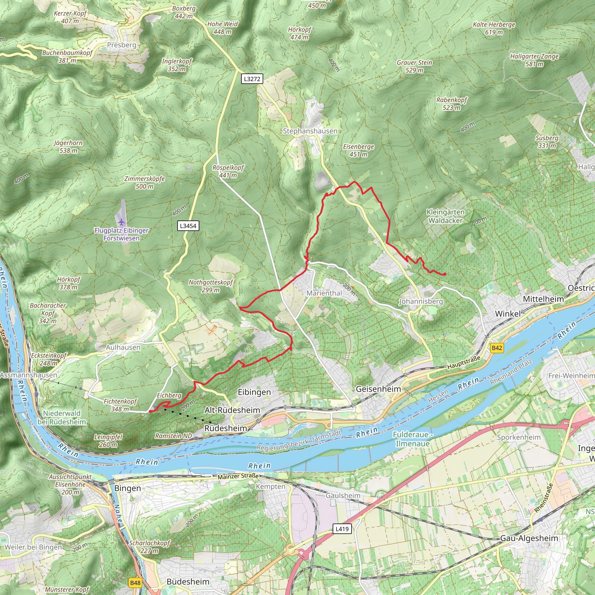 Wallfahrtsanlage via Philosophenweg mobile static map