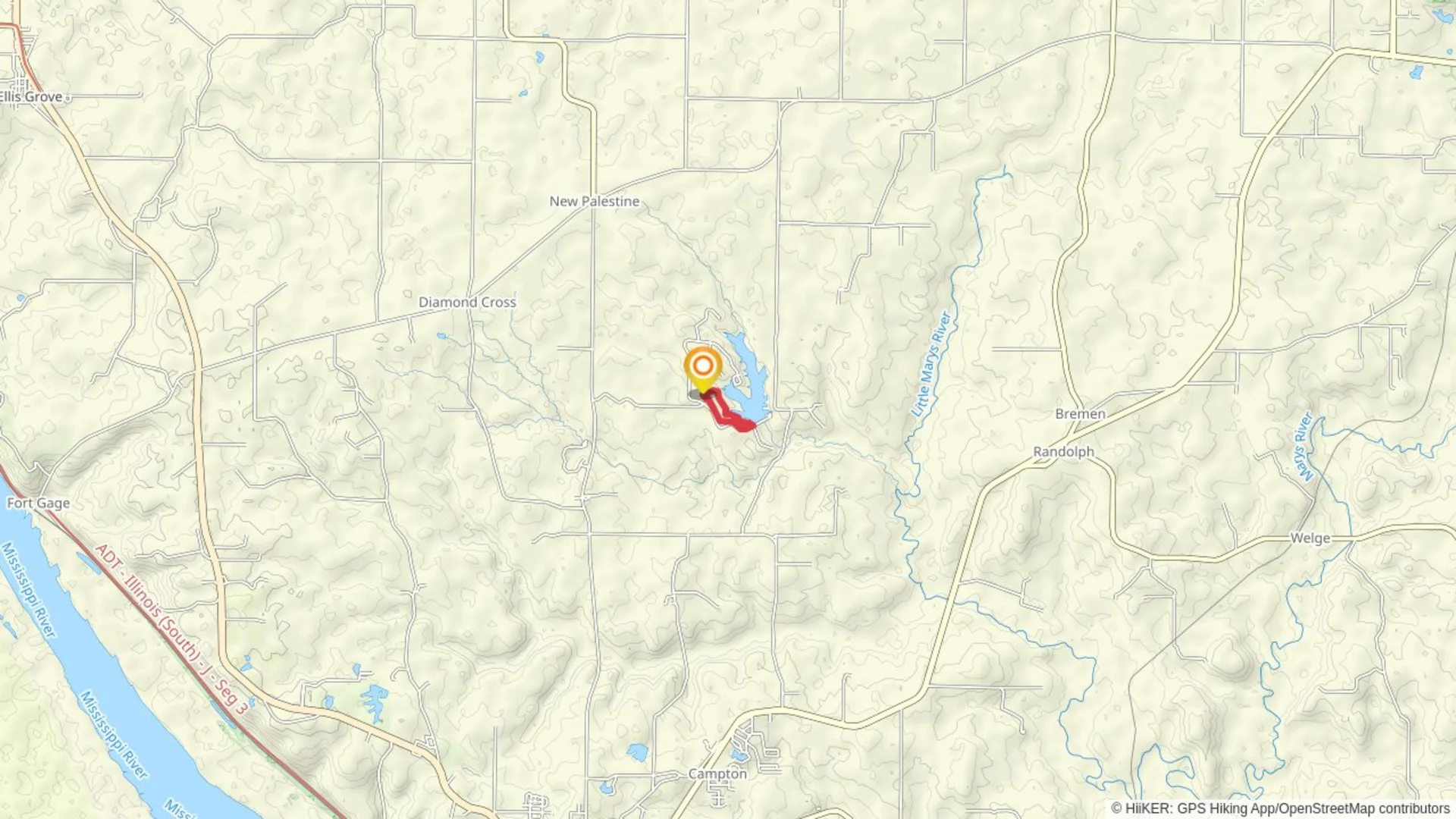 An image depicting the trail Randolph County Lake Loop - West Shore and its surrounding area.