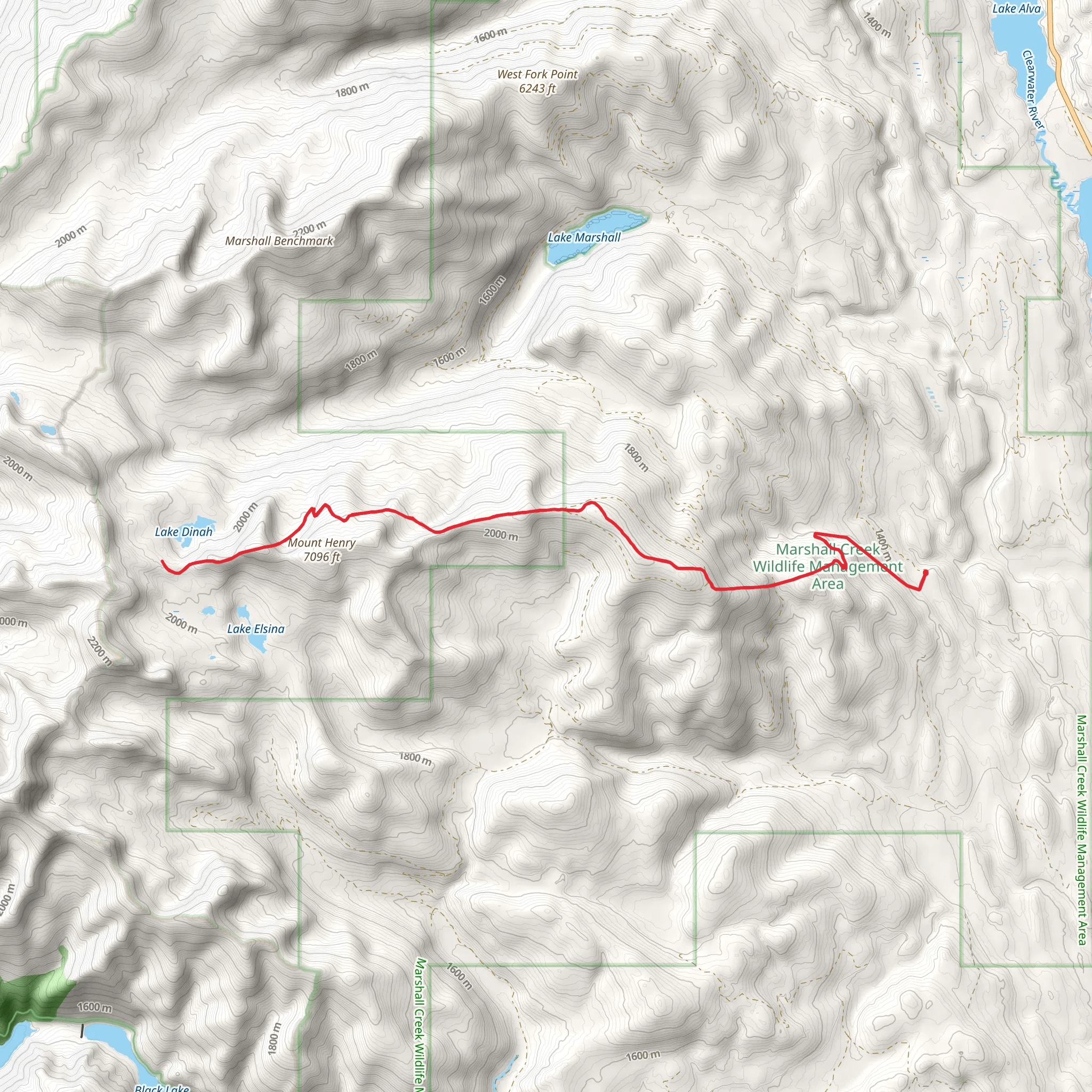 Mount Henry Trail mobile static map