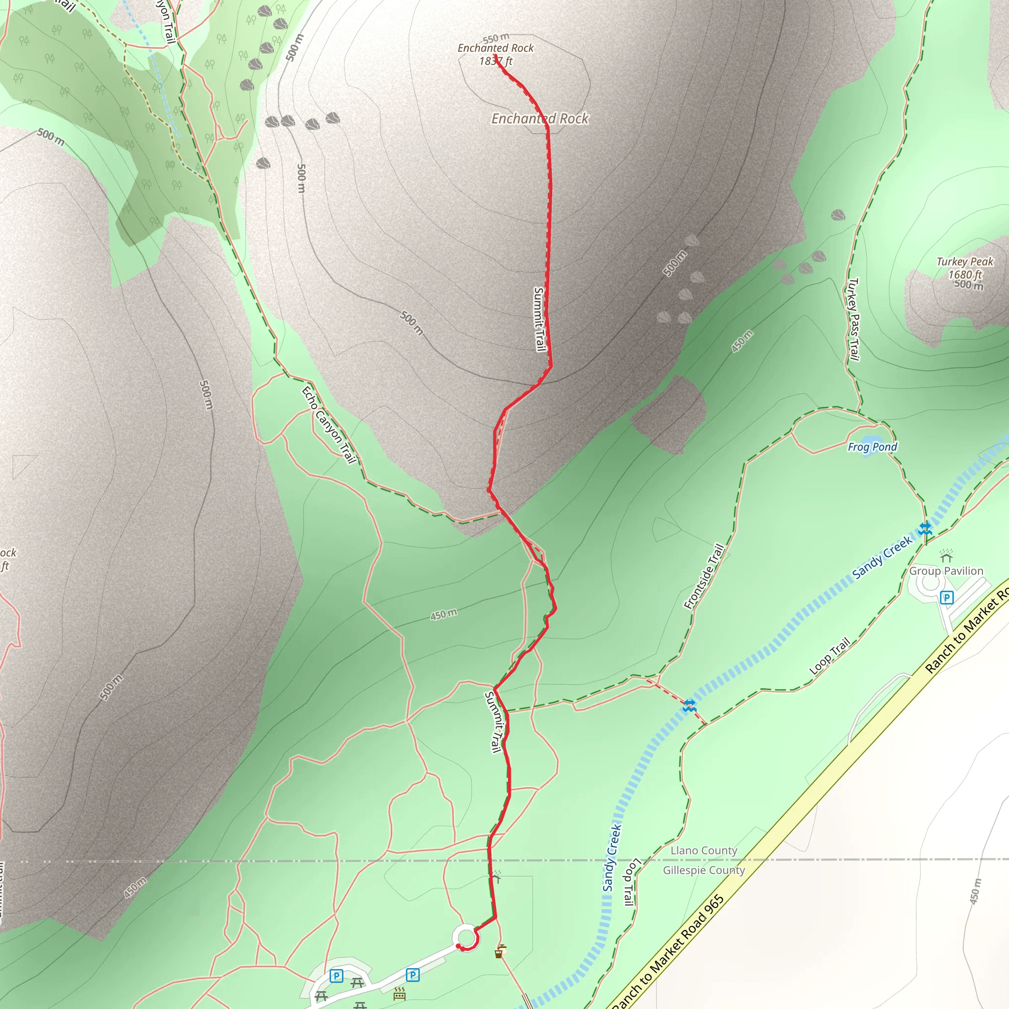 Enchanted Rock mobile static map