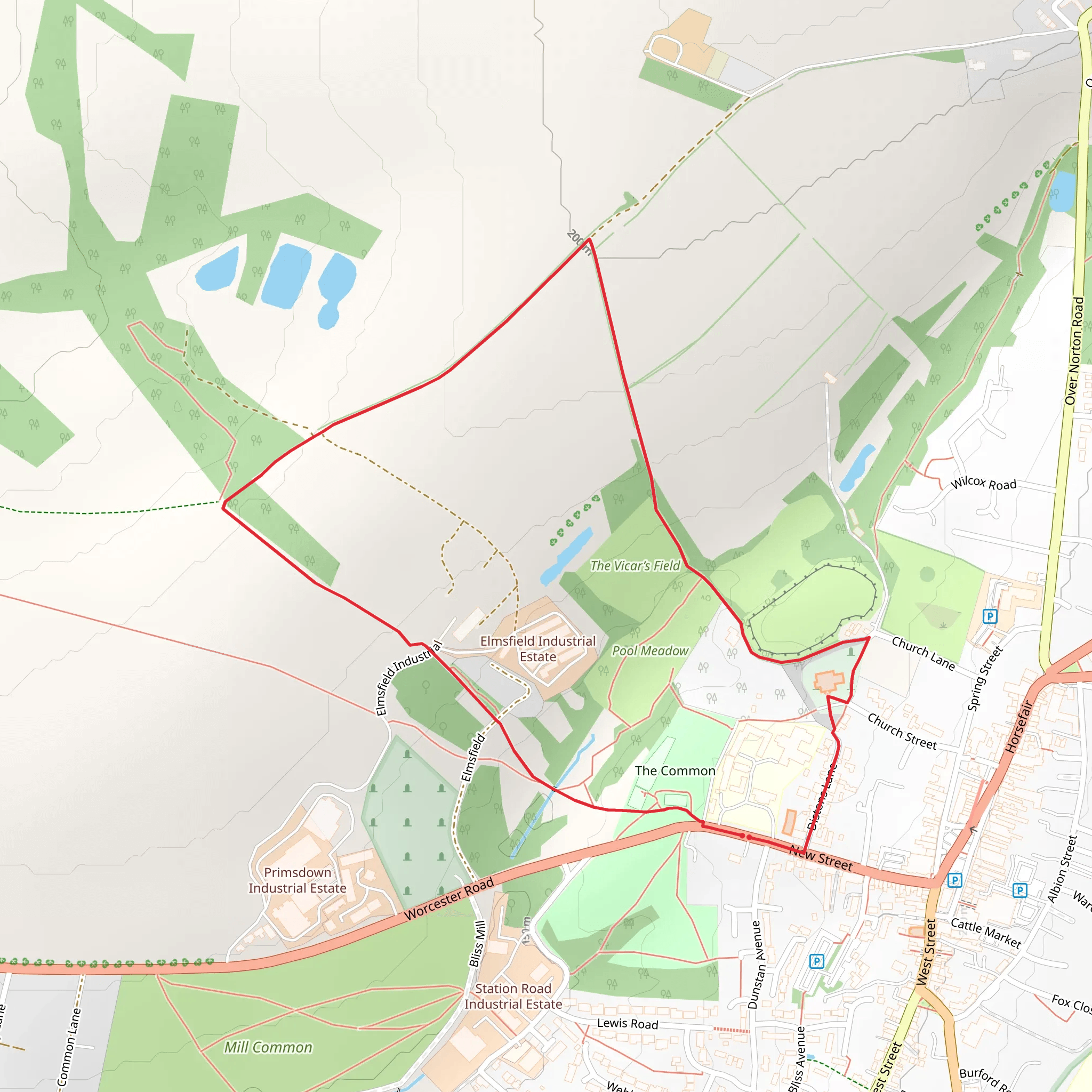 St Mary the Virgin Church Loop - Chipping Norton mobile static map