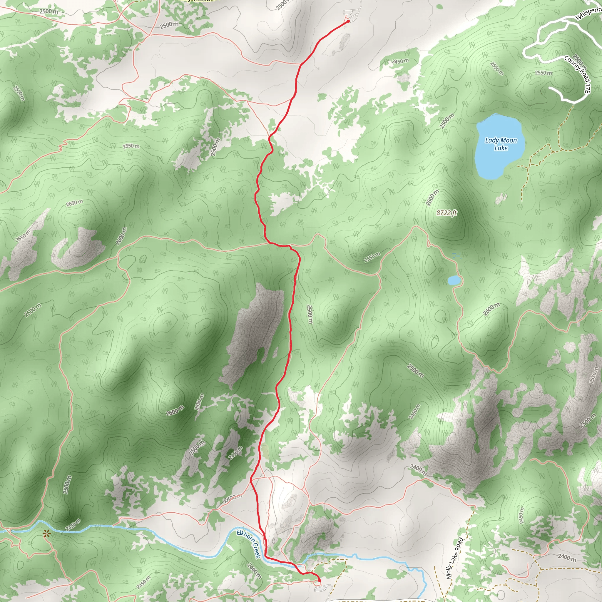 Lady Moon Trail mobile static map