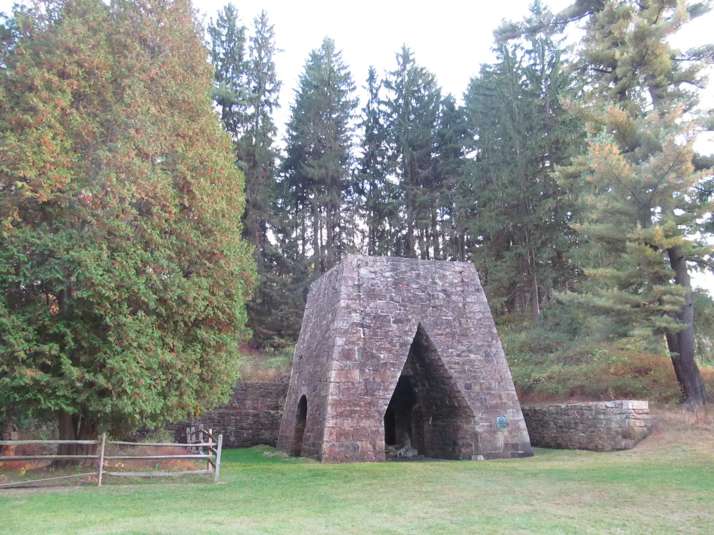 An image depicting the trail Greenwood Furnace State Park Loop and its surrounding area.