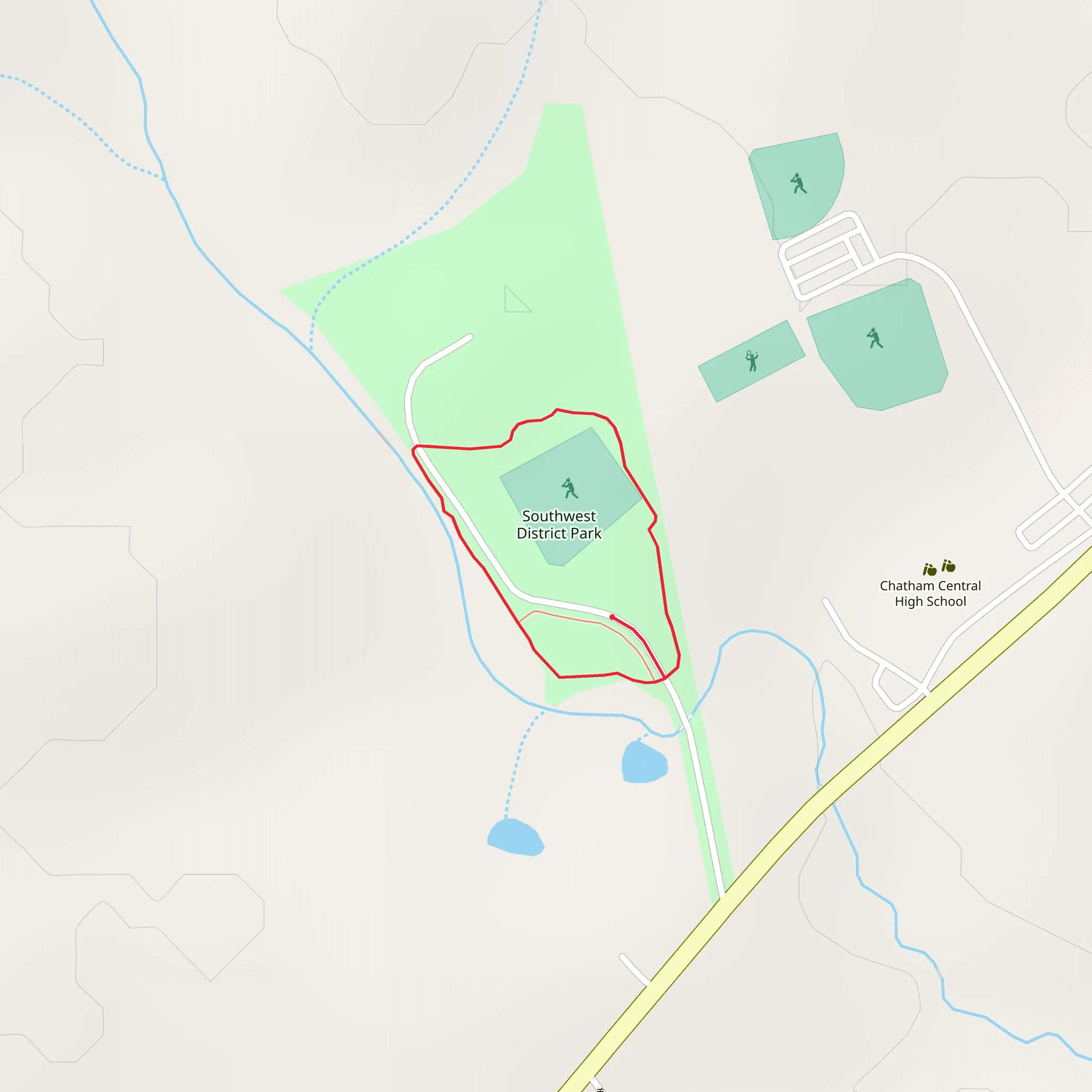 Southwest District Park Loop mobile static map