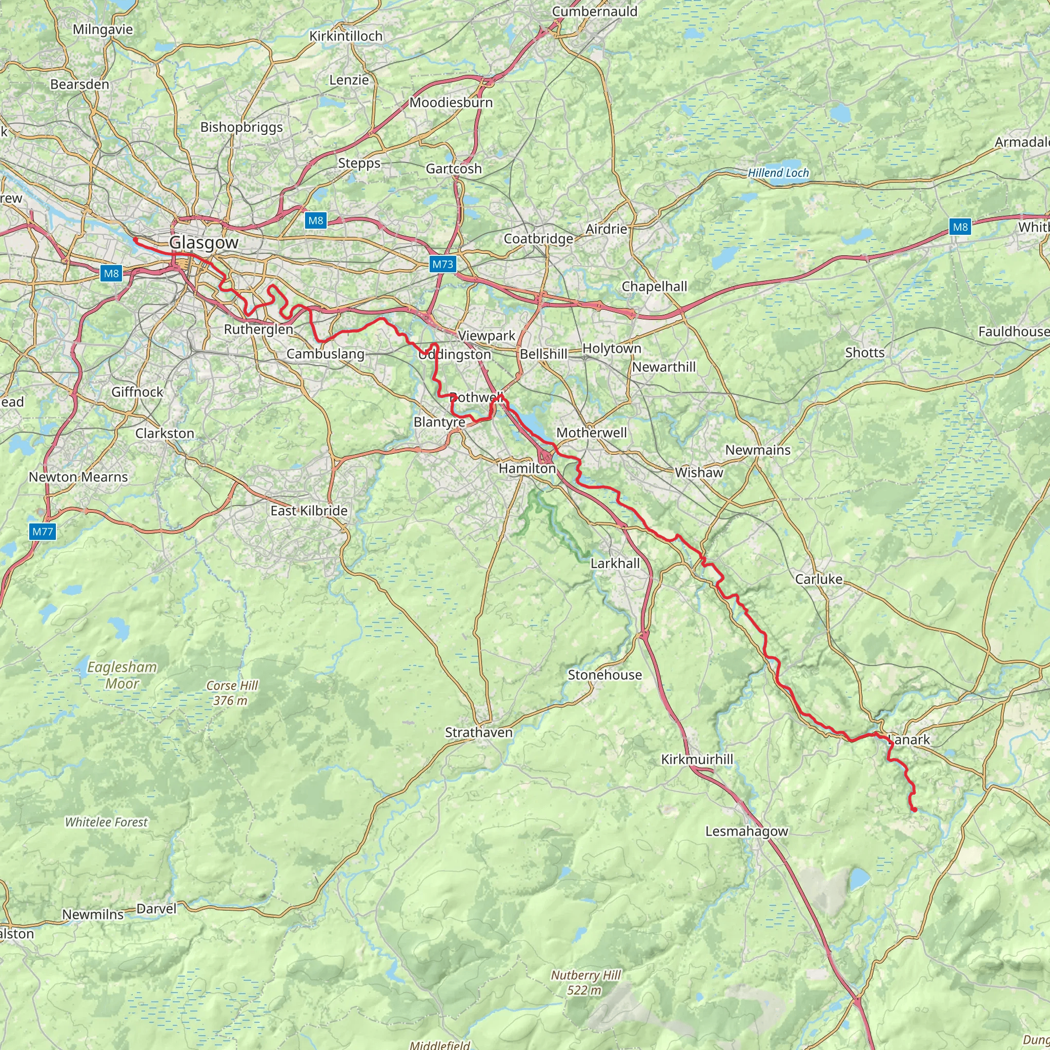 Clyde Walkway mobile static map