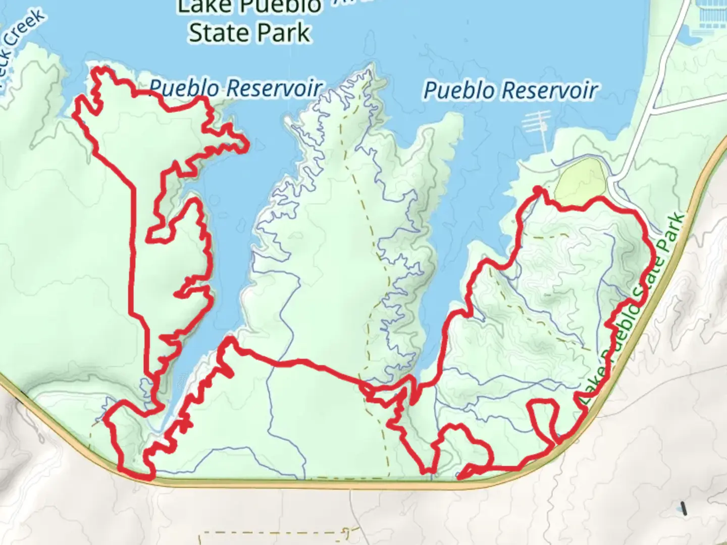 An image depicting the trail Conduit, Pronghorn and Voodoo Loop and its surrounding area.