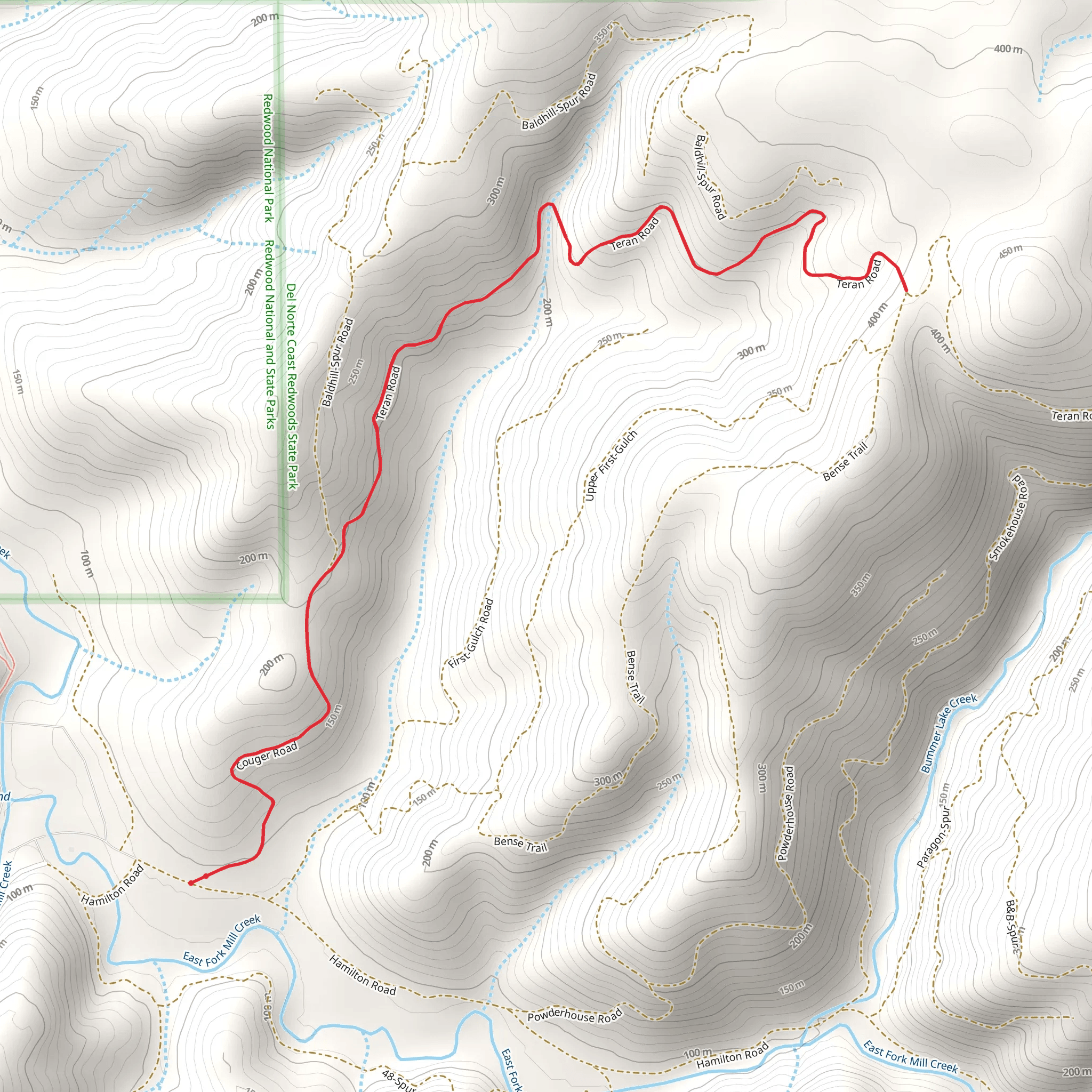 Teran Road Trail mobile static map