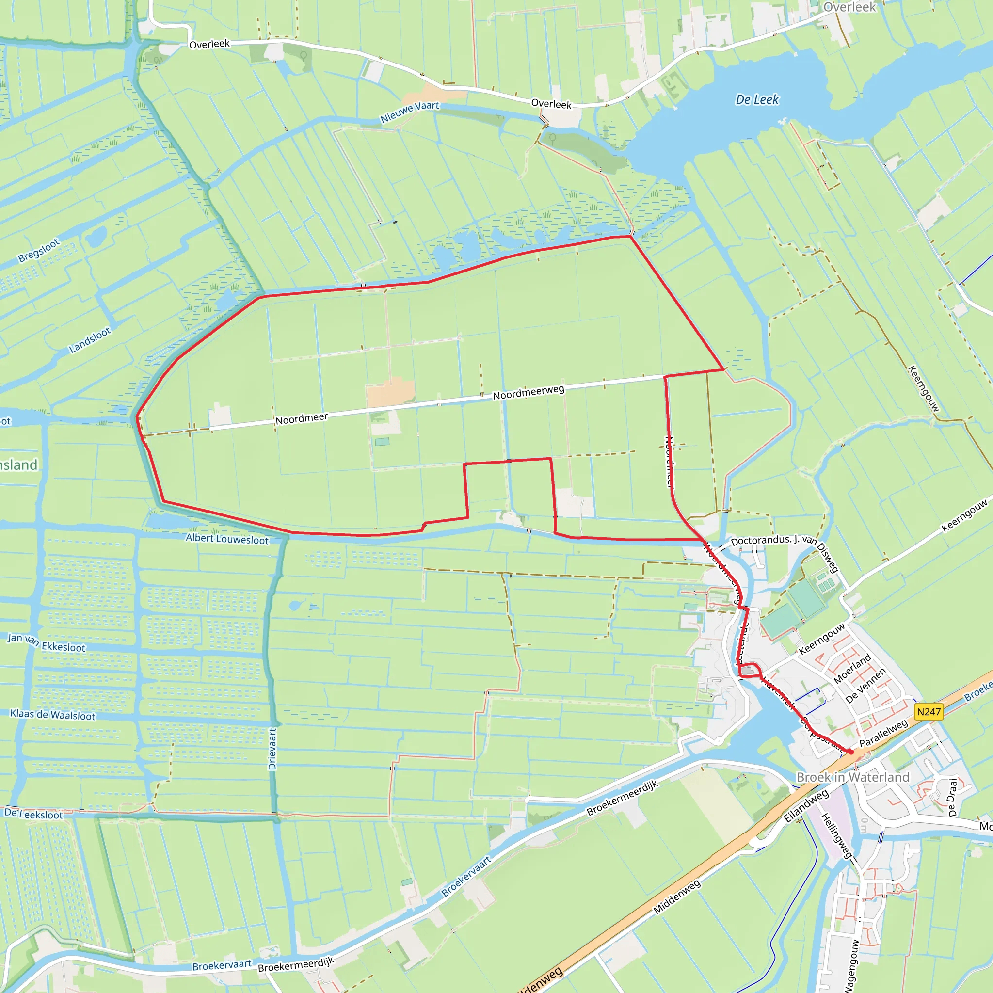Noordmeer Loop Route mobile static map