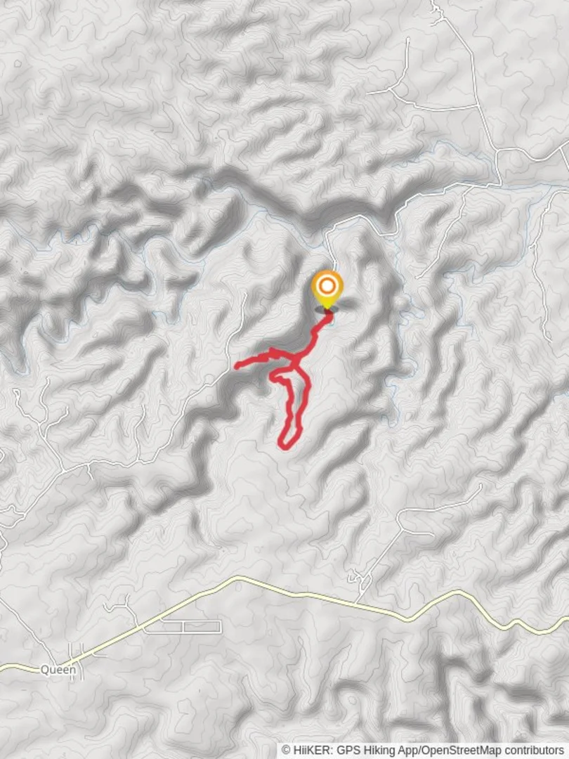 An image depicting the trail Stitting Bull Falls Trail and CCC Trail and its surrounding area.