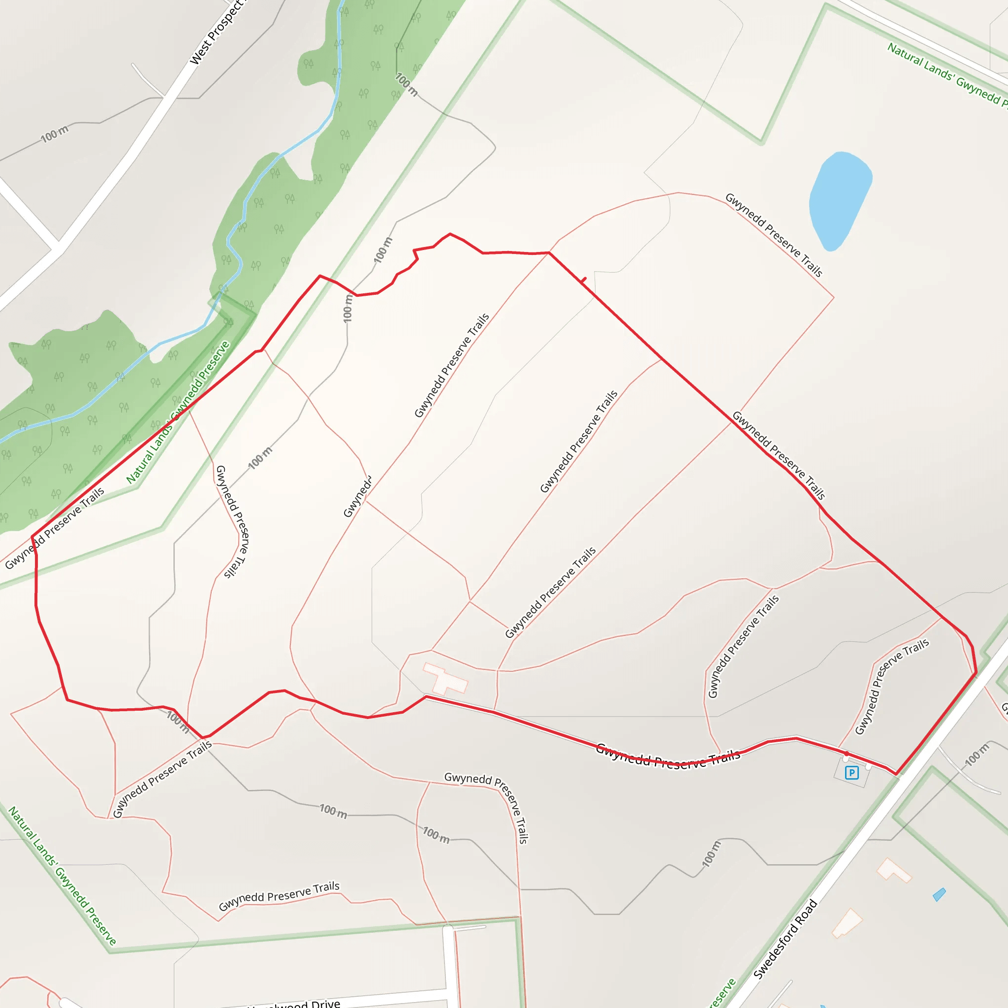Gwynedd Preserve Trail Loop mobile static map
