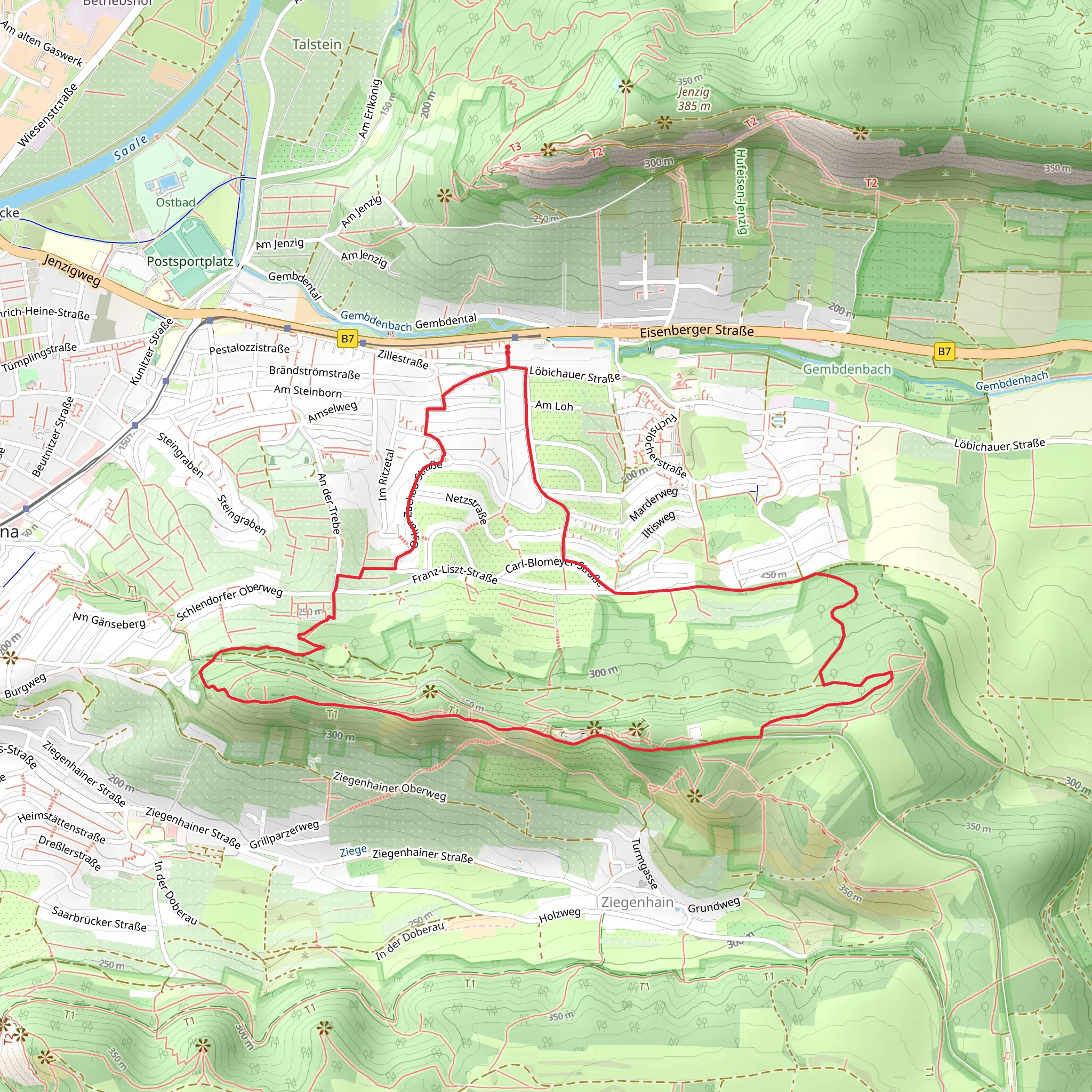 Hausberg, Burg Kirchberg and Wintberg Loop mobile static map