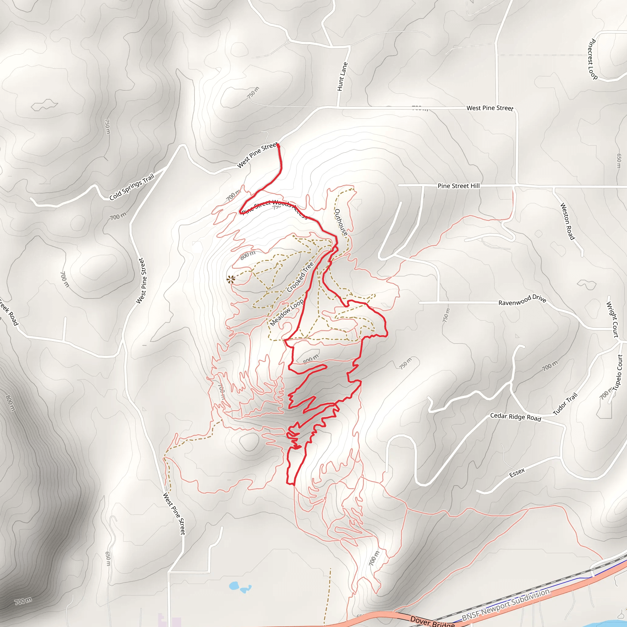 Sherwood Forest and Pipeline Trail Loop mobile static map