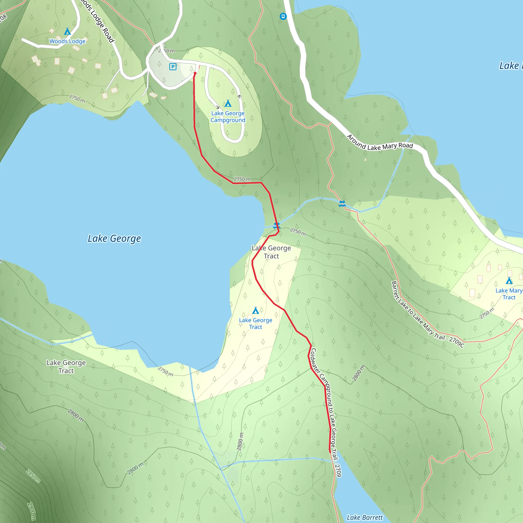Lake George Tract mobile static map