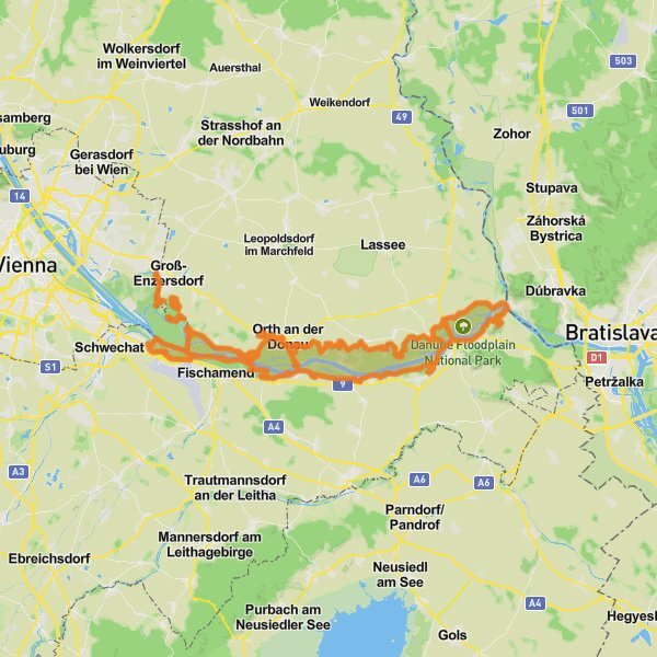 Donau-Auen National Park mobile static map