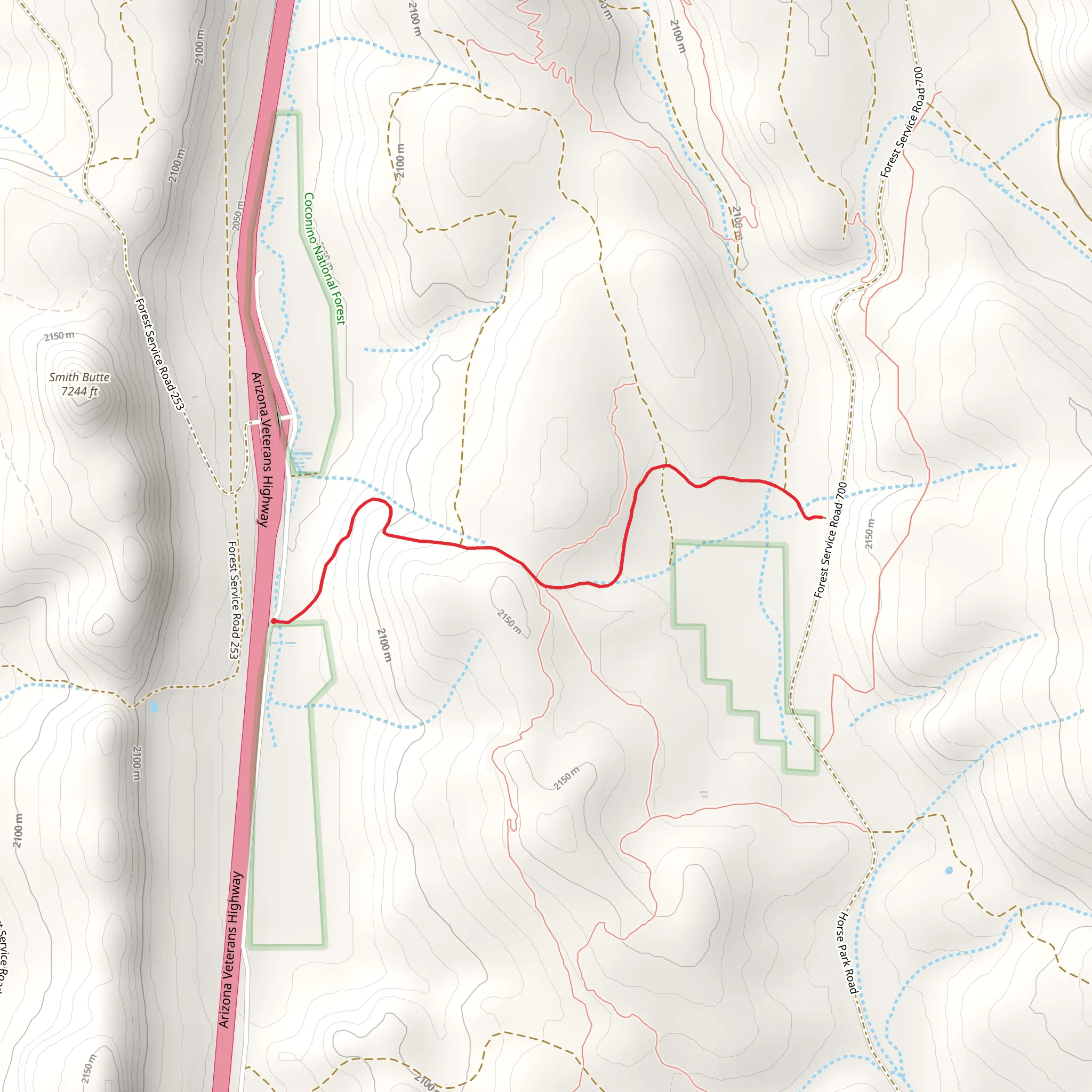 James Canyon Out and Back mobile static map