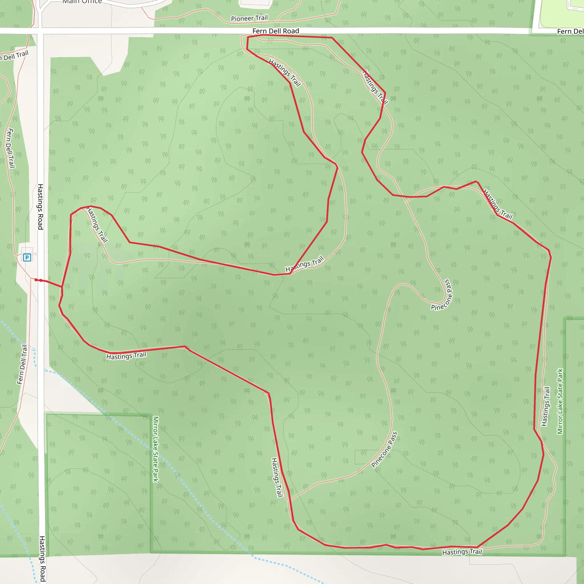 Hastings Loop Trail mobile static map