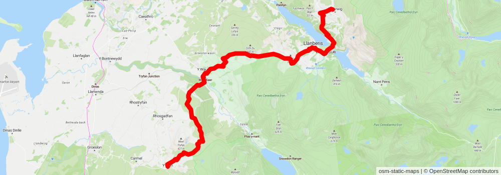 Snowdonia Slate Trail stage 3 Map